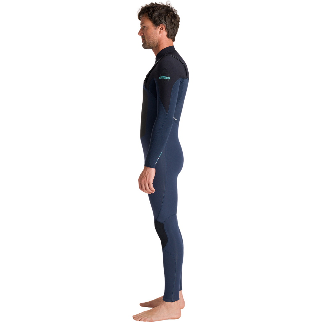 2026 C-Skins Mens NuWave ReWired 3/2mm Chest Zip Wetsuit C-NRW32MCZ - Bluestone x / Black
